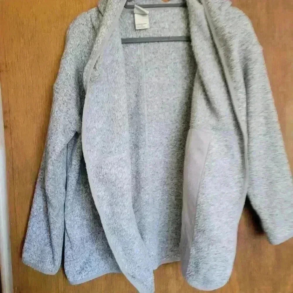 The North Face Womens Medium Crescent Wrap Fleece Hoodie Jacket Gray - Picture 6 of 13